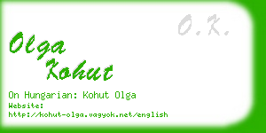 olga kohut business card